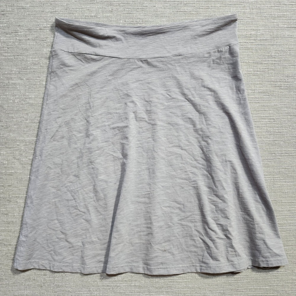 Columbia Sportswear Women Gray‎ Heathered Jersey Knit A-Line Skirt Large L/G
